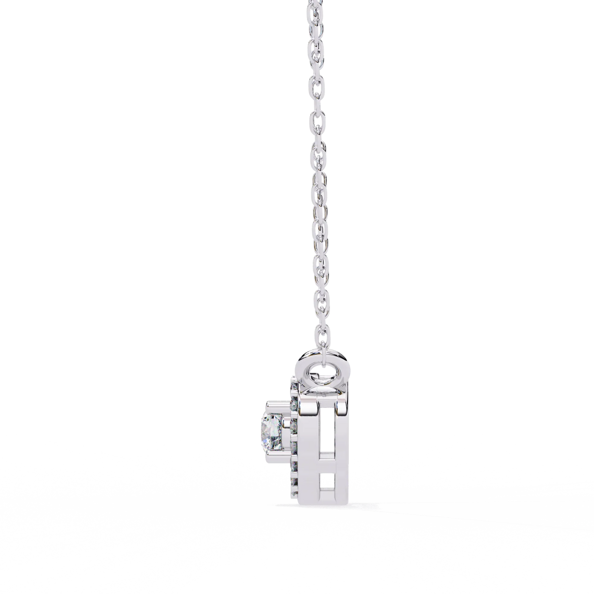 Cherish Heart Halo Lab Grown Diamond Pendant - Ophiratbf