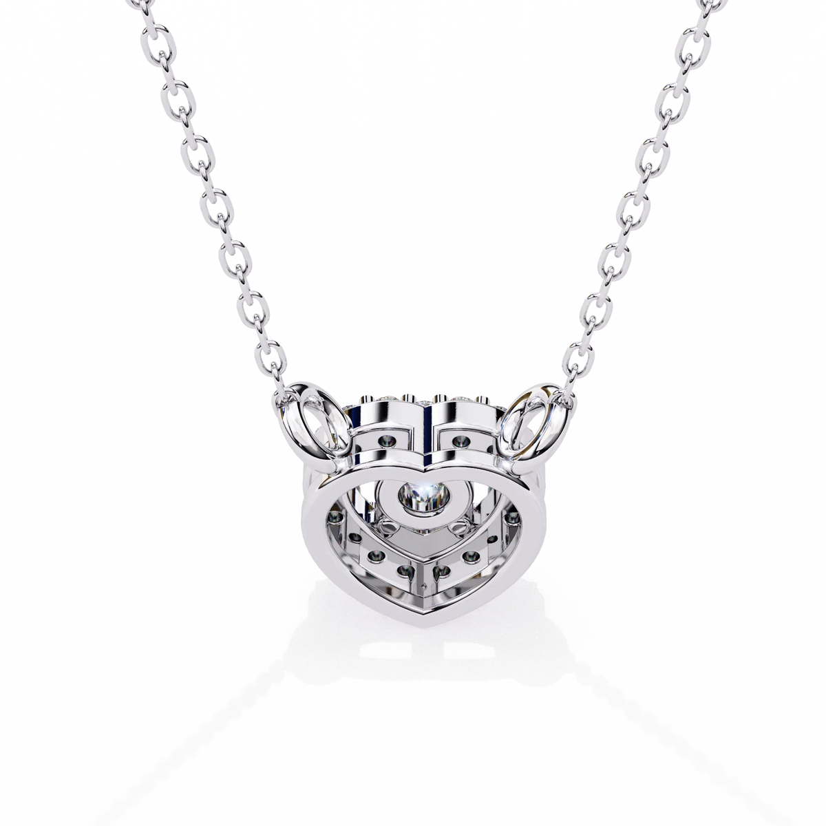 Cherish Heart Halo Lab Grown Diamond Pendant - Ophiratbf