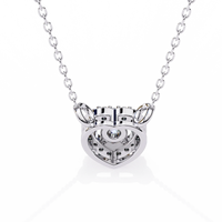 Cherish Heart Halo Lab Grown Diamond Pendant - Ophiratbf