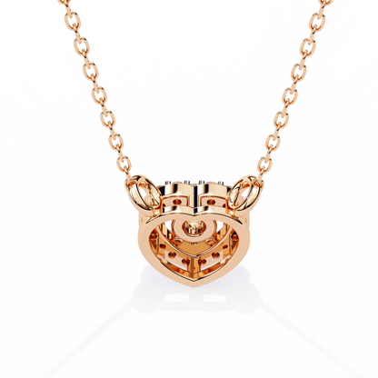 Cherish Heart Halo Lab Grown Diamond Pendant