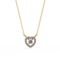 Cherish Heart Halo Lab Grown Diamond Pendant - Ophiratbf