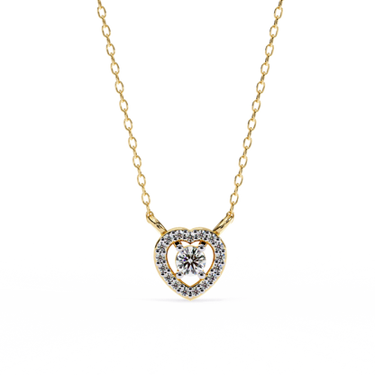 Cherish Heart Halo Lab Grown Diamond Pendant