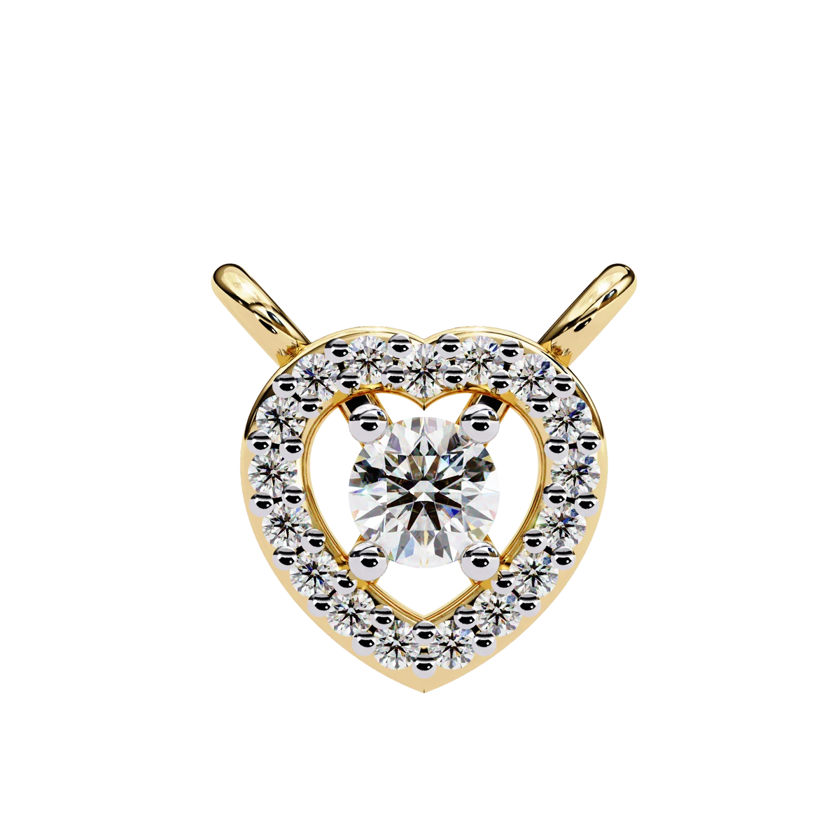 Cherish Heart Halo Lab Grown Diamond Pendant - Ophiratbf