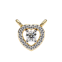 Cherish Heart Halo Lab Grown Diamond Pendant - Ophiratbf
