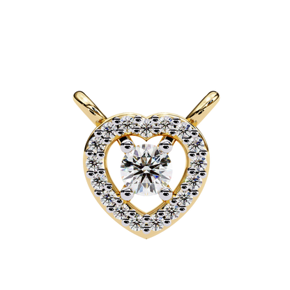 Cherish Heart Halo Lab Grown Diamond Pendant