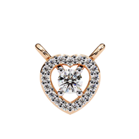 Cherish Heart Halo Lab Grown Diamond Pendant - Ophiratbf