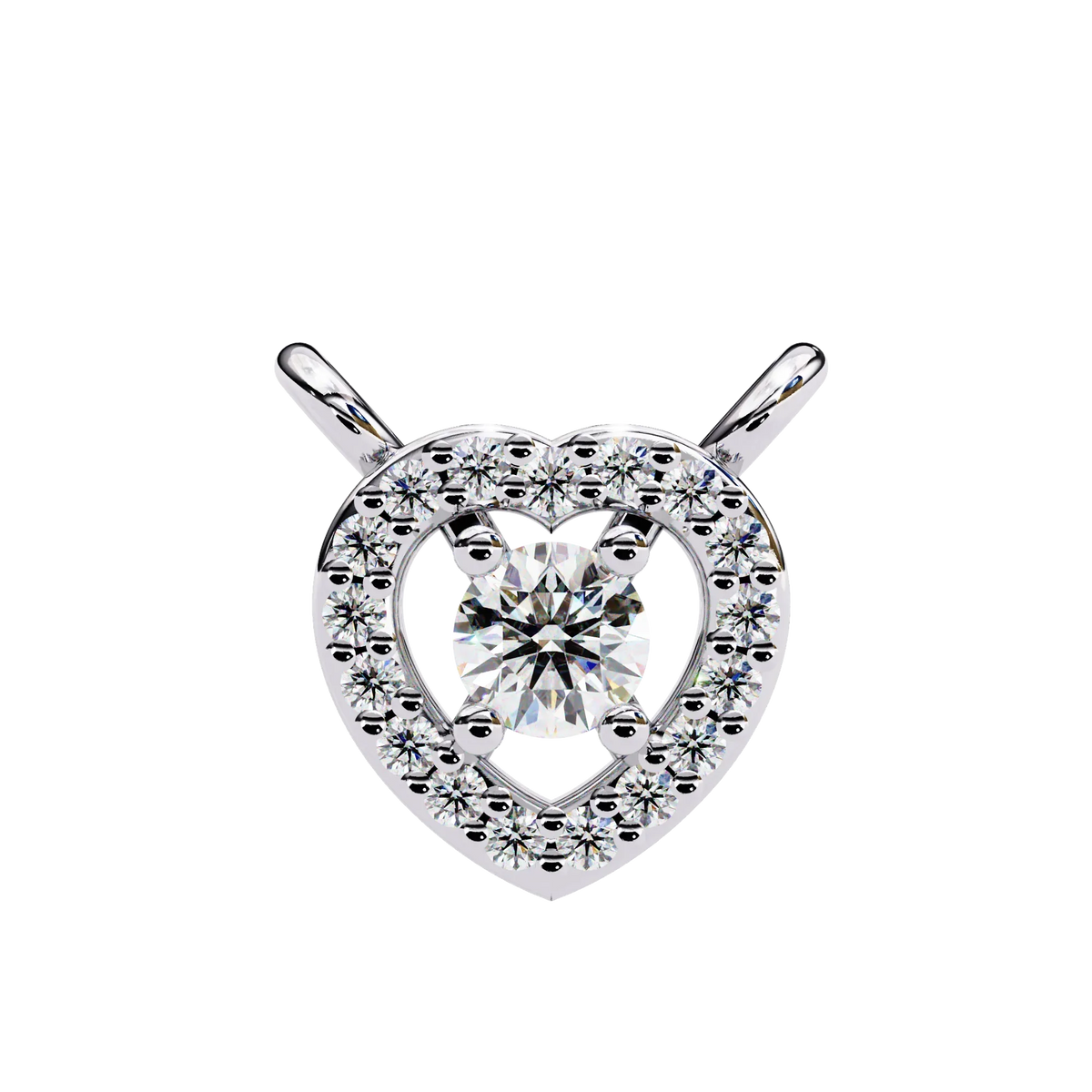 Cherish Heart Halo Lab Grown Diamond Pendant - Ophiratbf