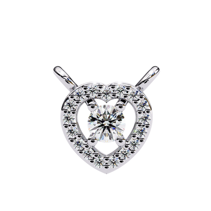 Cherish Heart Halo Lab Grown Diamond Pendant