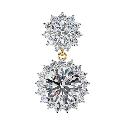 Aurora Double Halo Drop Lab Grown Diamond Studs