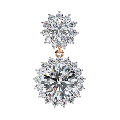 Aurora Double Halo Drop Lab Grown Diamond Studs