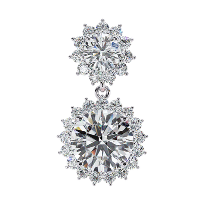 Aurora Double Halo Drop Lab Grown Diamond Studs