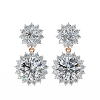 Aurora Double Halo Drop Lab Grown Diamond Studs - Ophiratbf