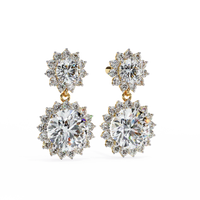 Aurora Double Halo Drop Lab Grown Diamond Studs - Ophiratbf