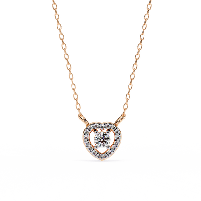 Cherish Heart Halo Lab Grown Diamond Pendant