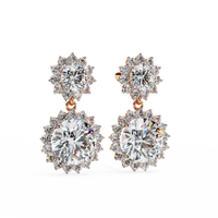 Aurora Double Halo Drop Lab Grown Diamond Studs - Ophiratbf