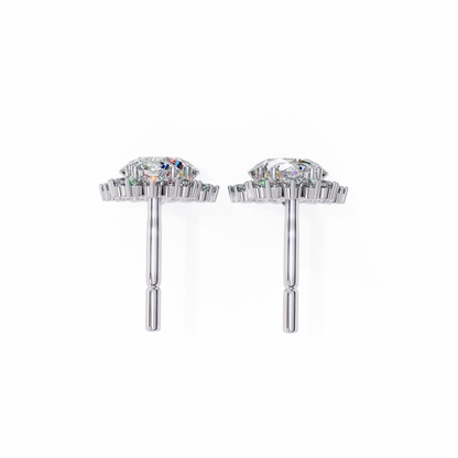 Aurora Double Halo Drop Lab Grown Diamond Studs