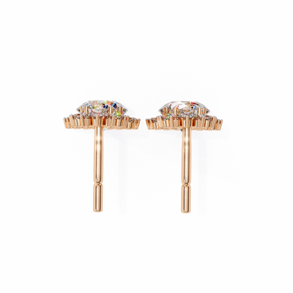 Aurora Double Halo Drop Lab Grown Diamond Studs