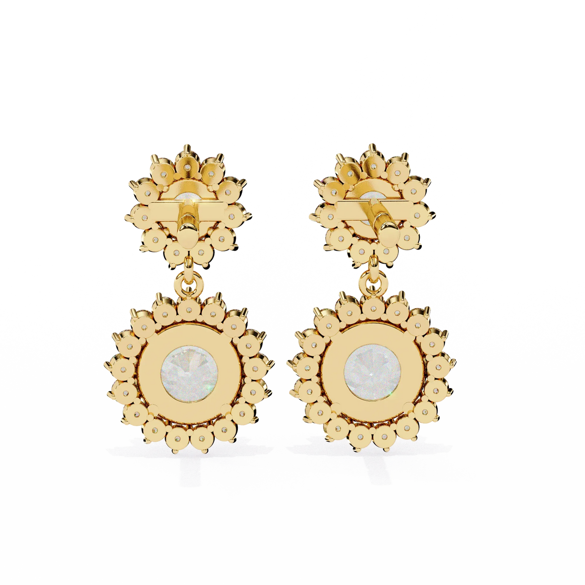 Aurora Double Halo Drop Lab Grown Diamond Studs - Ophiratbf