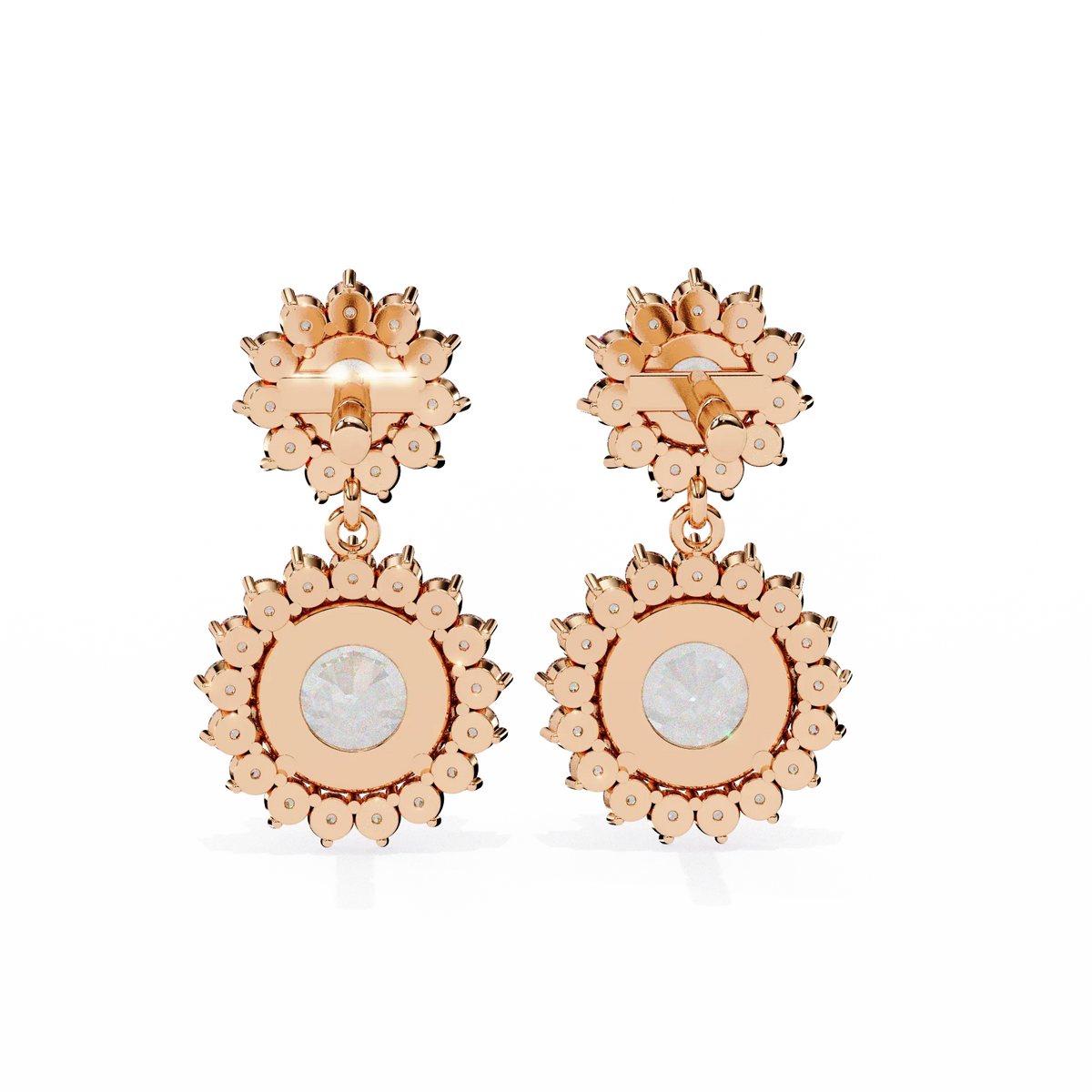 Aurora Double Halo Drop Lab Grown Diamond Studs - Ophiratbf