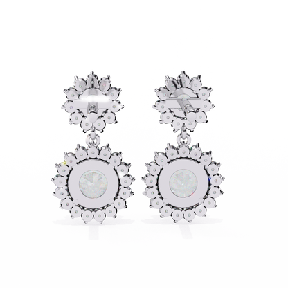 Aurora Double Halo Drop Lab Grown Diamond Studs