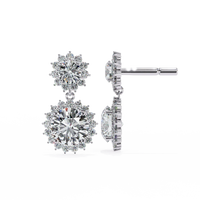 Aurora Double Halo Drop Lab Grown Diamond Studs - Ophiratbf