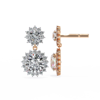 Aurora Double Halo Drop Lab Grown Diamond Studs - Ophiratbf