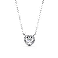 Cherish Heart Halo Lab Grown Diamond Pendant - Ophiratbf