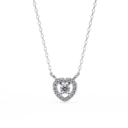 Cherish Heart Halo Lab Grown Diamond Pendant