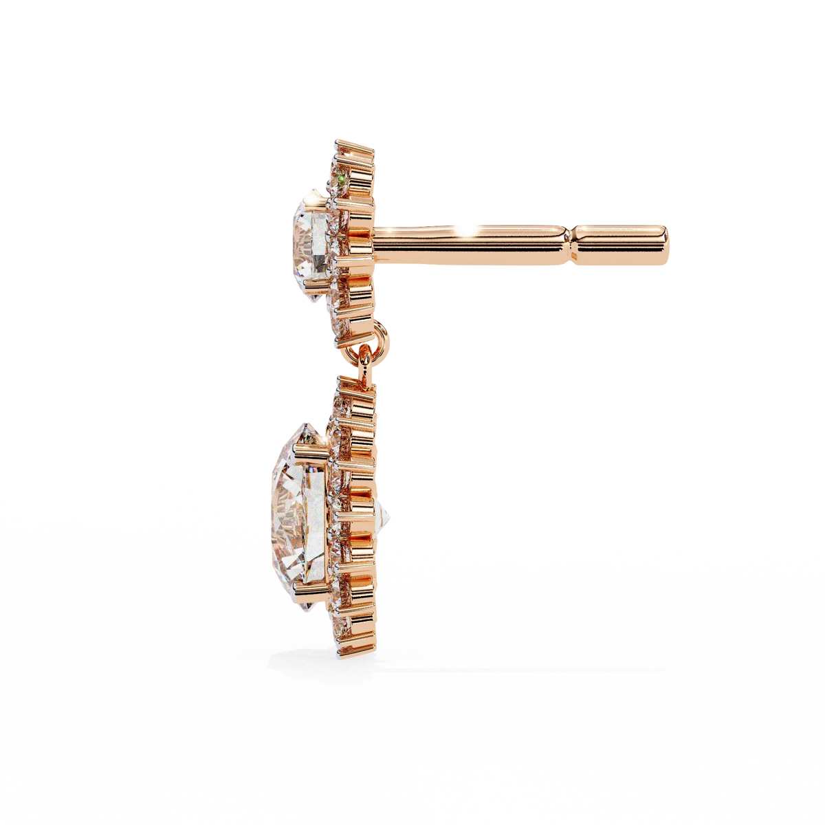 Aurora Double Halo Drop Lab Grown Diamond Studs - Ophiratbf