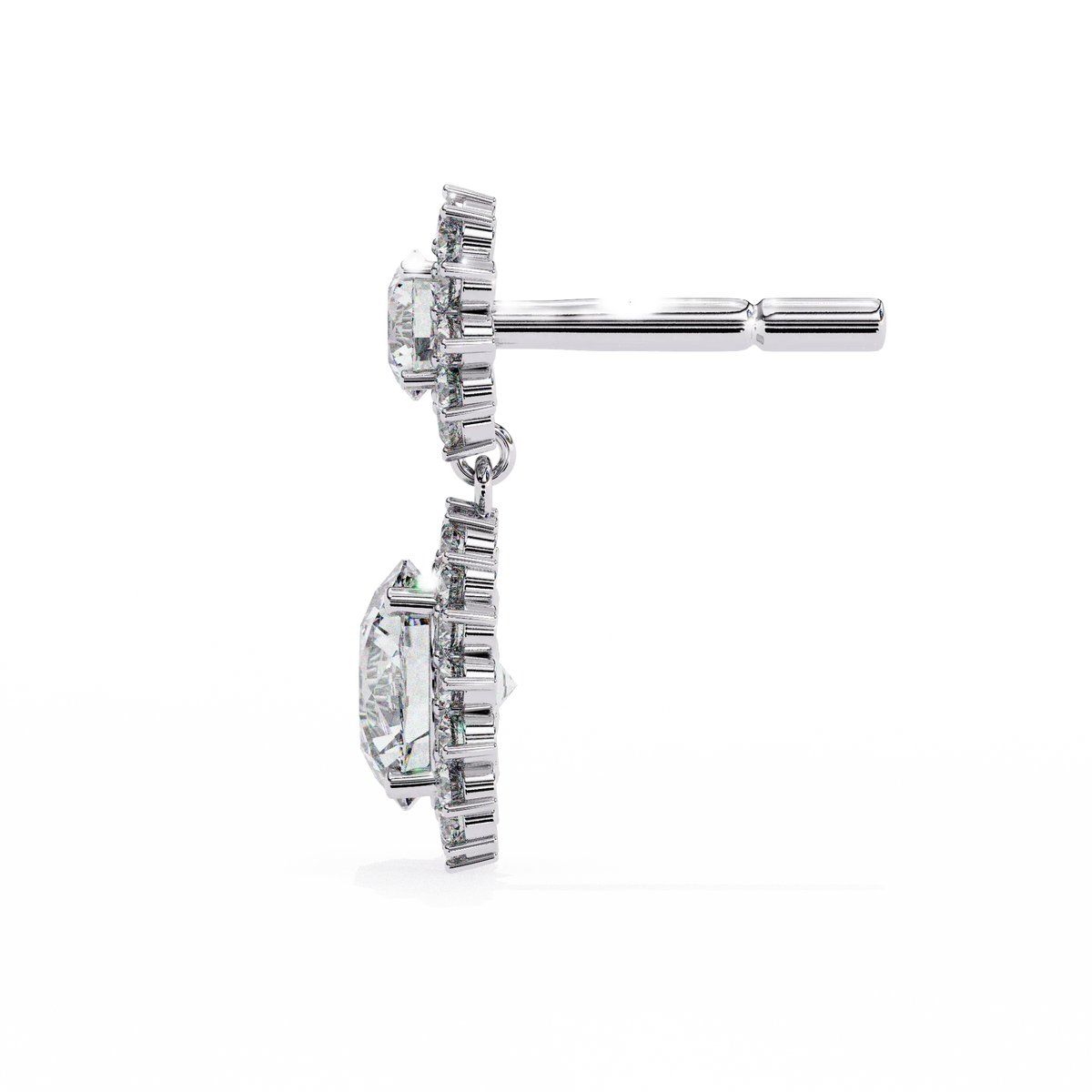 Aurora Double Halo Drop Lab Grown Diamond Studs - Ophiratbf