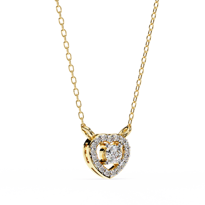 Cherish Heart Halo Lab Grown Diamond Pendant