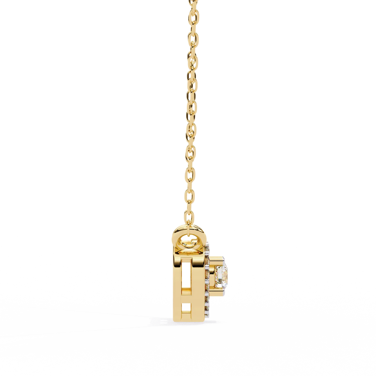 Cherish Heart Halo Lab Grown Diamond Pendant - Ophiratbf