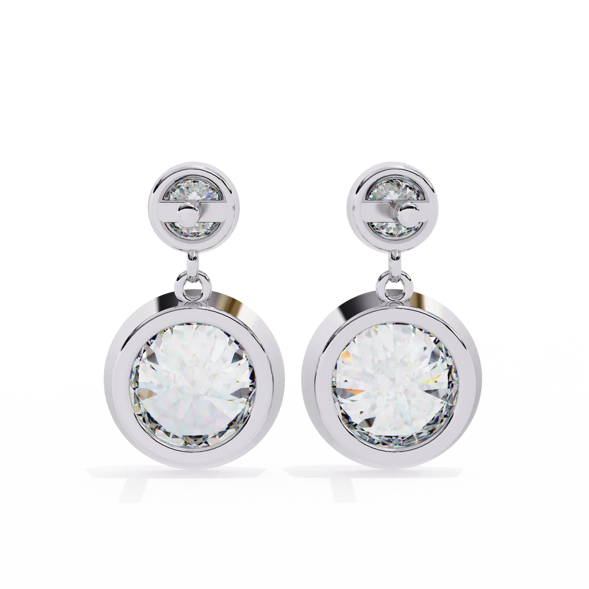 Aura Double Bezel Drop Lab Grown Diamond Studs - Ophiratbf