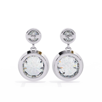 Aura Double Bezel Drop Lab Grown Diamond Studs - Ophiratbf