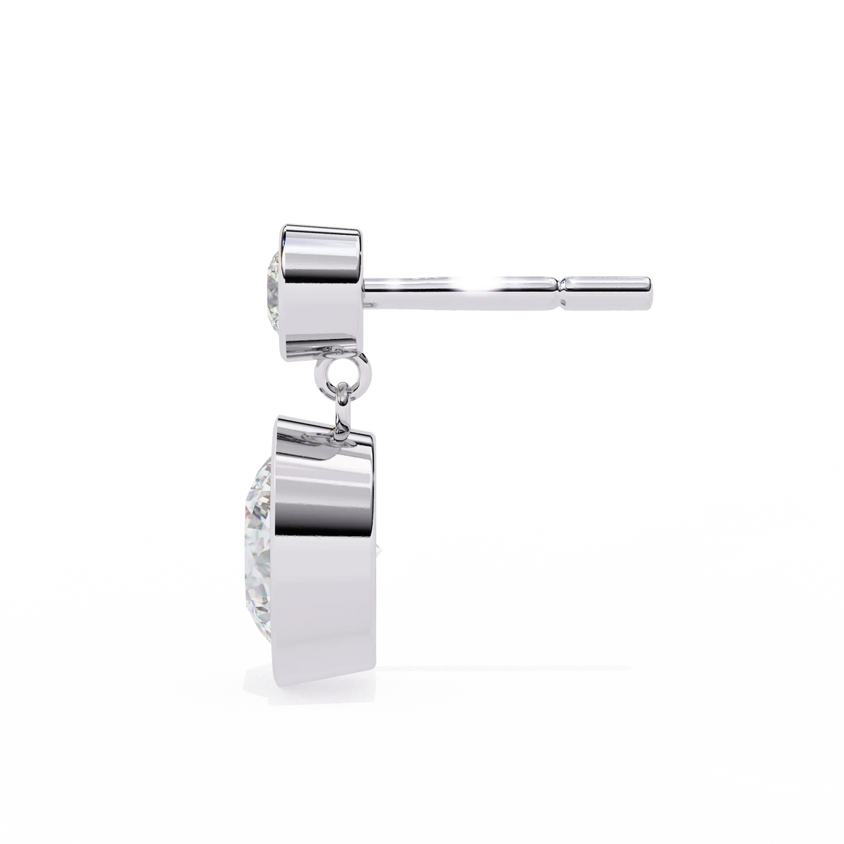 Aura Double Bezel Drop Lab Grown Diamond Studs - Ophiratbf