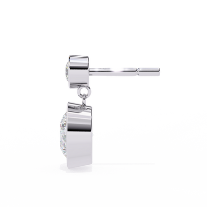 Aura Double Bezel Drop Lab Grown Diamond Studs