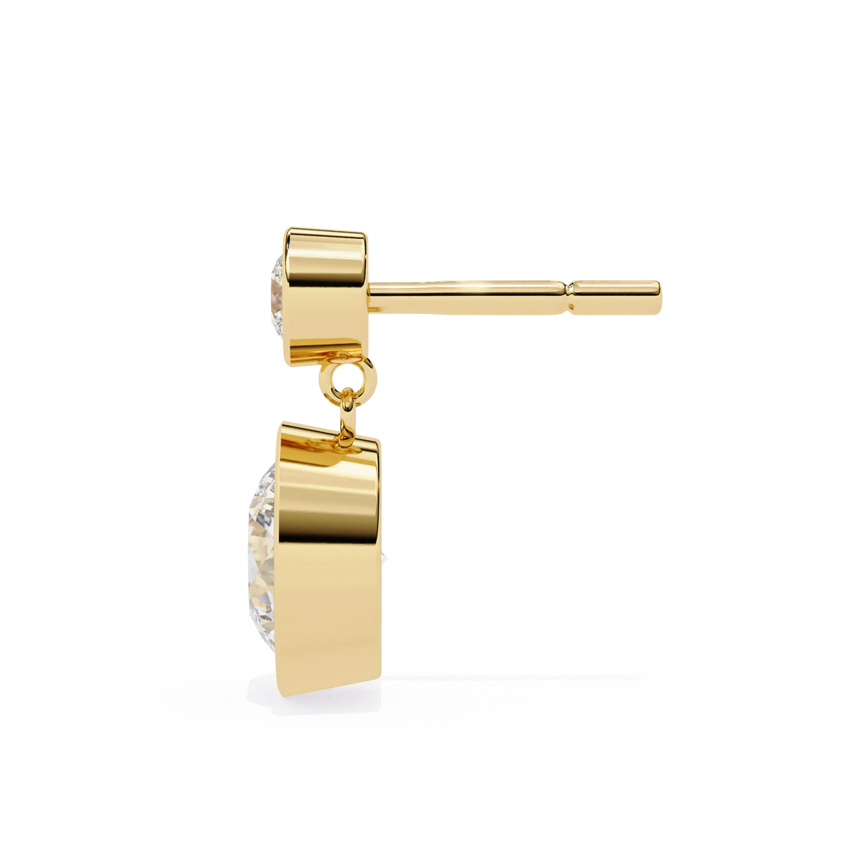 Aura Double Bezel Drop Lab Grown Diamond Studs - Ophiratbf