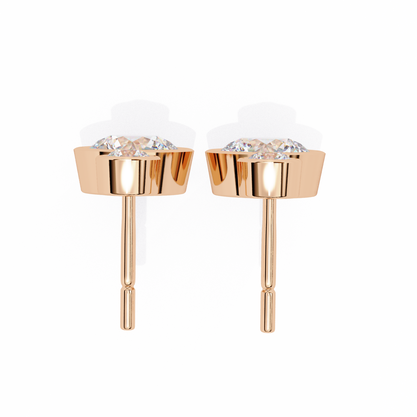 aura double bezel drop lab grown diamond studs