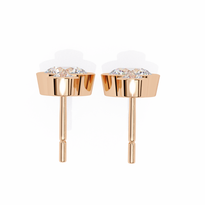 Aura Double Bezel Drop Lab Grown Diamond Studs