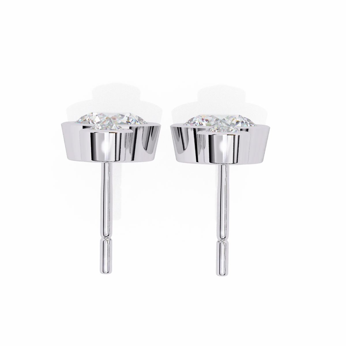 Aura Double Bezel Drop Lab Grown Diamond Studs - Ophiratbf