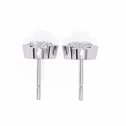 Aura Double Bezel Drop Lab Grown Diamond Studs