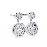 Aura Double Bezel Drop Lab Grown Diamond Studs - Ophiratbf