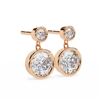 Aura Double Bezel Drop Lab Grown Diamond Studs - Ophiratbf