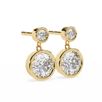 Aura Double Bezel Drop Lab Grown Diamond Studs - Ophiratbf
