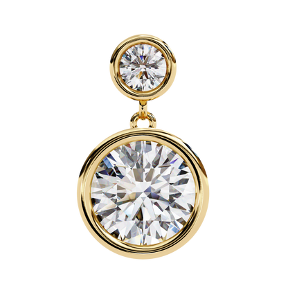Aura Double Bezel Drop Lab Grown Diamond Studs