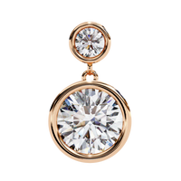 Aura Double Bezel Drop Lab Grown Diamond Studs - Ophiratbf