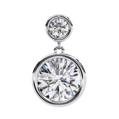 Aura Double Bezel Drop Lab Grown Diamond Studs