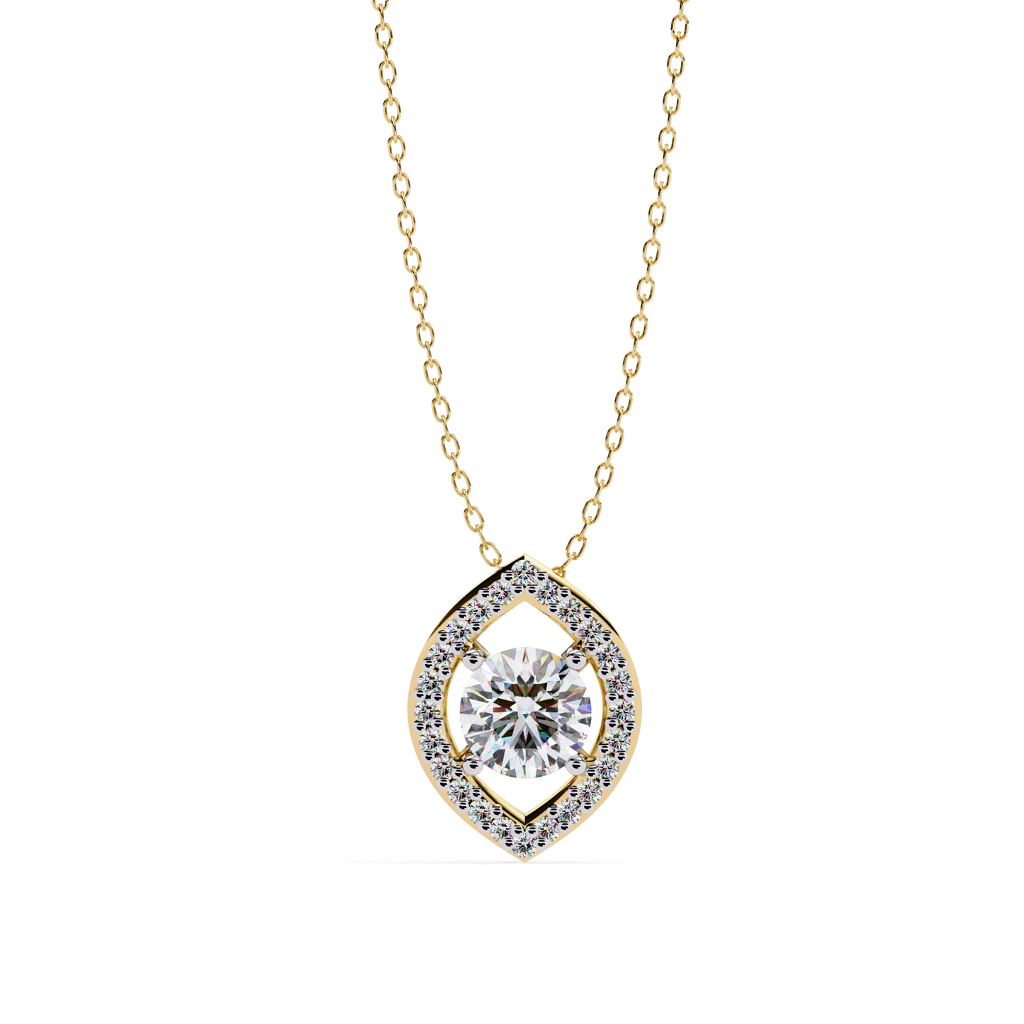 elara eye lab grown diamond pendant