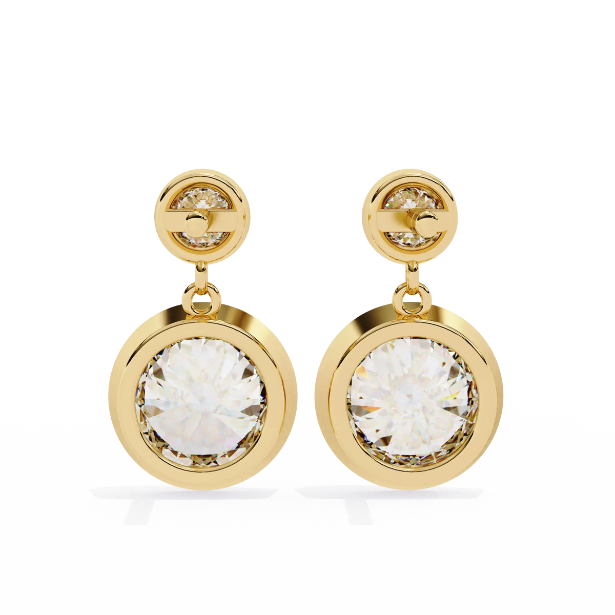 Aura Double Bezel Drop Lab Grown Diamond Studs - Ophiratbf