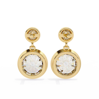 Aura Double Bezel Drop Lab Grown Diamond Studs - Ophiratbf